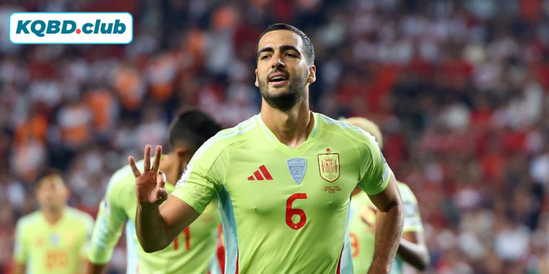 Tiền vệ Mikel Merino của Arsenal là một nhân tố đáng tin cậy trong đội hình của Tây Ban Nha