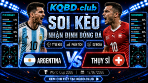 Đội hình dự kiến trước trận Argentina vs Thụy Sĩ